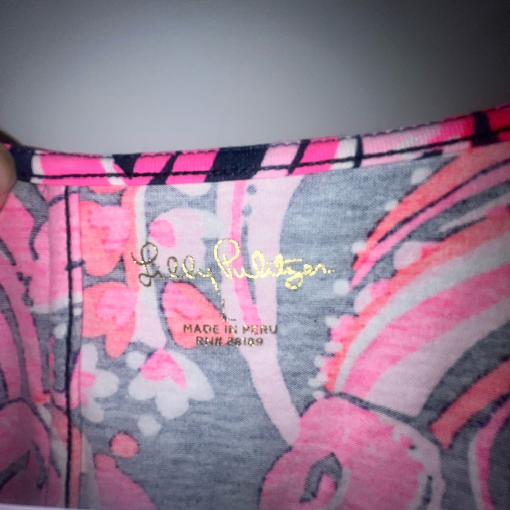 Lilly Pulitzer Aleece Pink and Black Floral dress - Picture 3 of 3